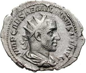 Aemilianus   Roman Emperor  reigned 253 CE    RIC IV 15 Hunter 12 var. obv. legend RSC 23.